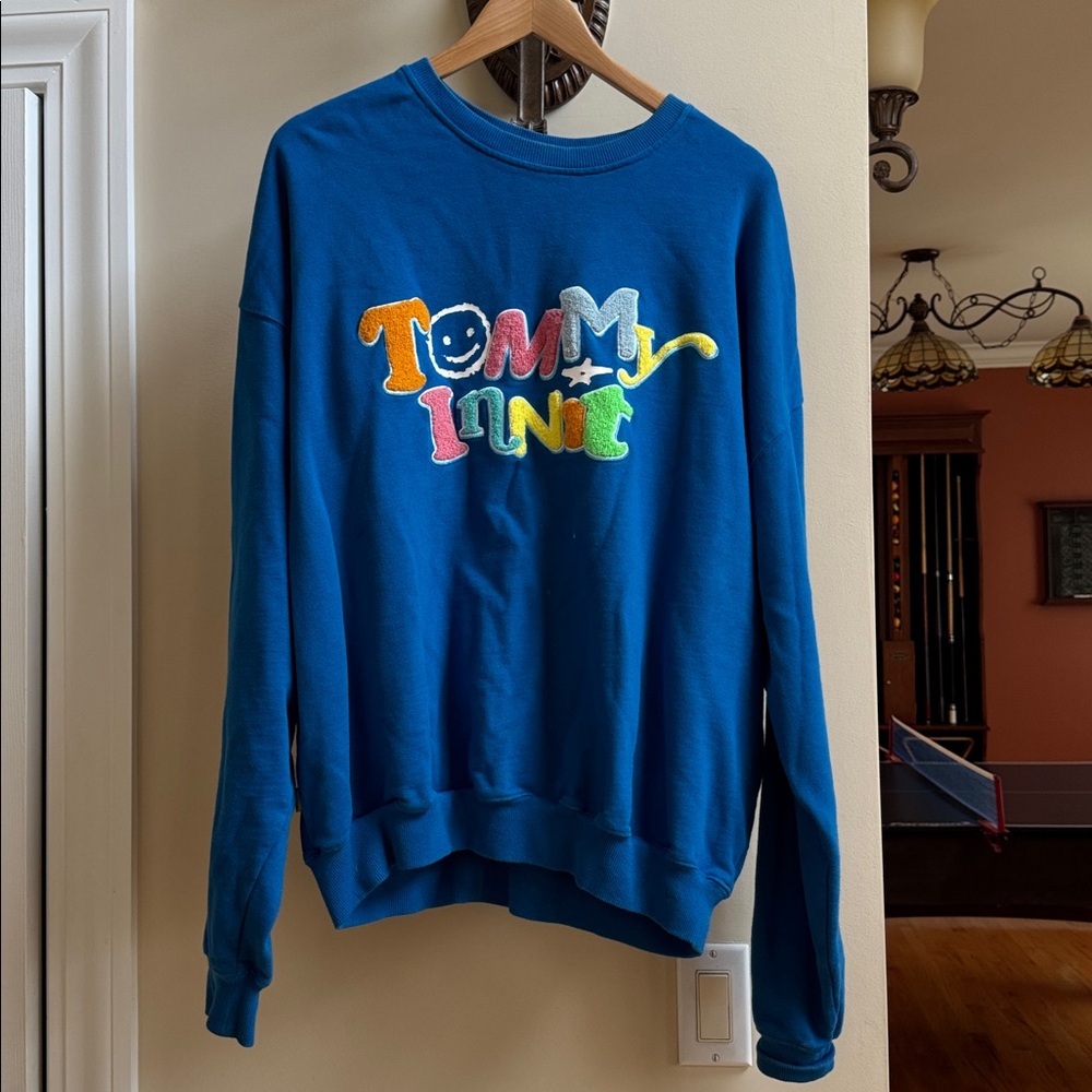 Tommy Innit Limited Edition Blue Multicolor Logo Sweatshirt